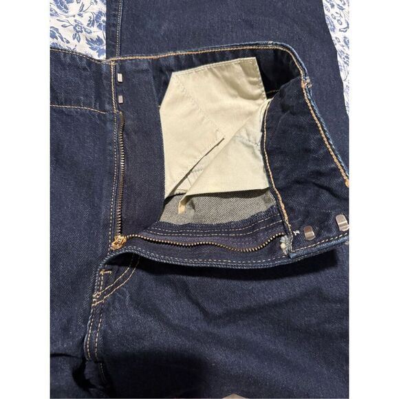Levi’s Ribcage Highrise wide leg tailored jean in blue premium 26 - Picture 5 of 12